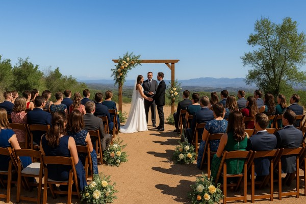 Ceremony at C.O.D. Ranch The Pavilion 